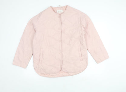 Womens UK Size 10 Marks and Spencer Pink Quilted Coat
