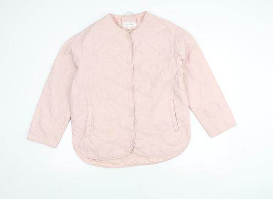 Womens UK Size 10 Marks and Spencer Pink Quilted Coat