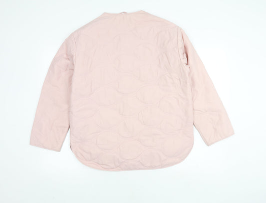 Womens UK Size 10 Marks and Spencer Pink Quilted Coat