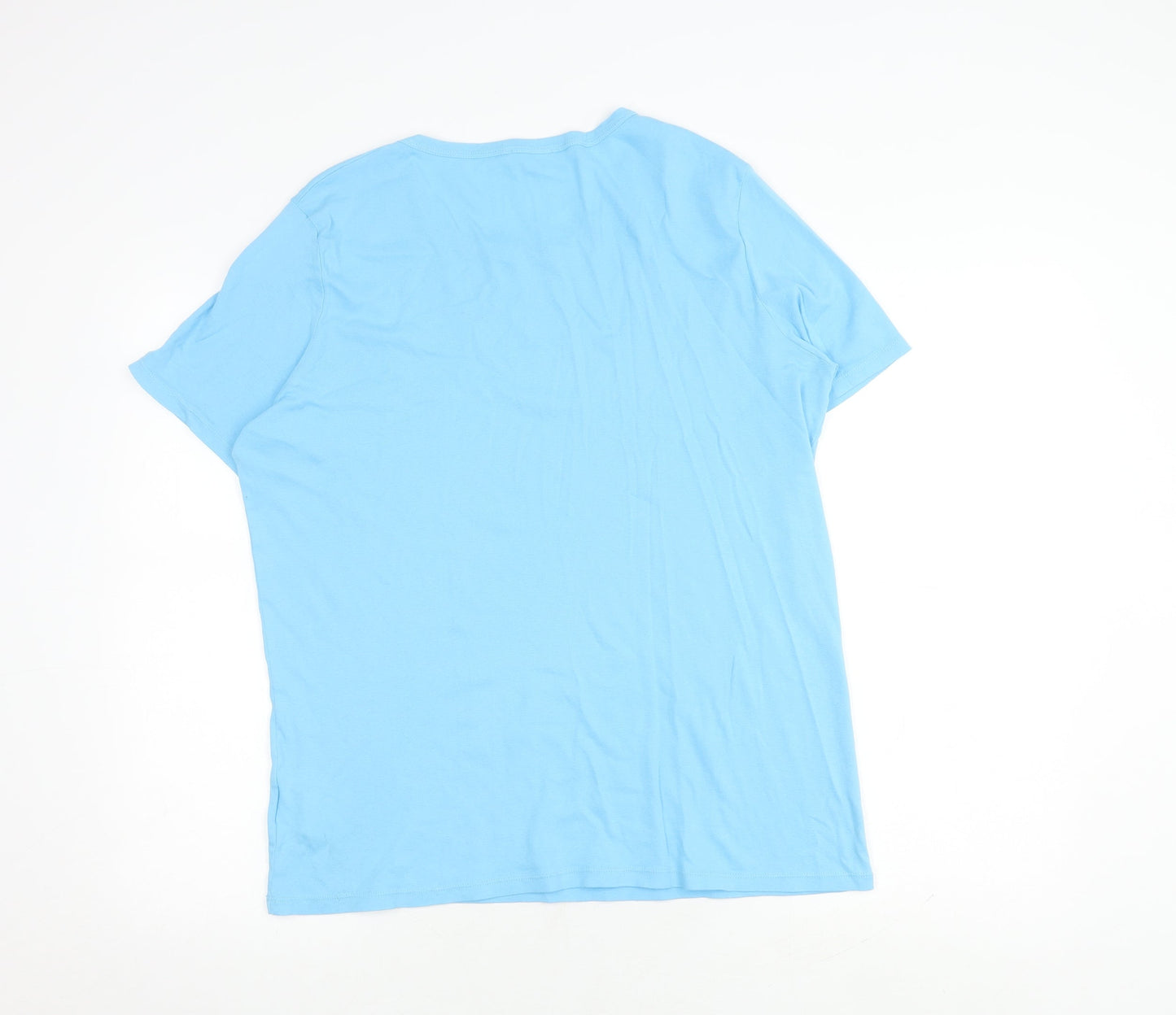 Unisex Adults UK Size XL United Colors of Benetton Blue Basic T-Shirt