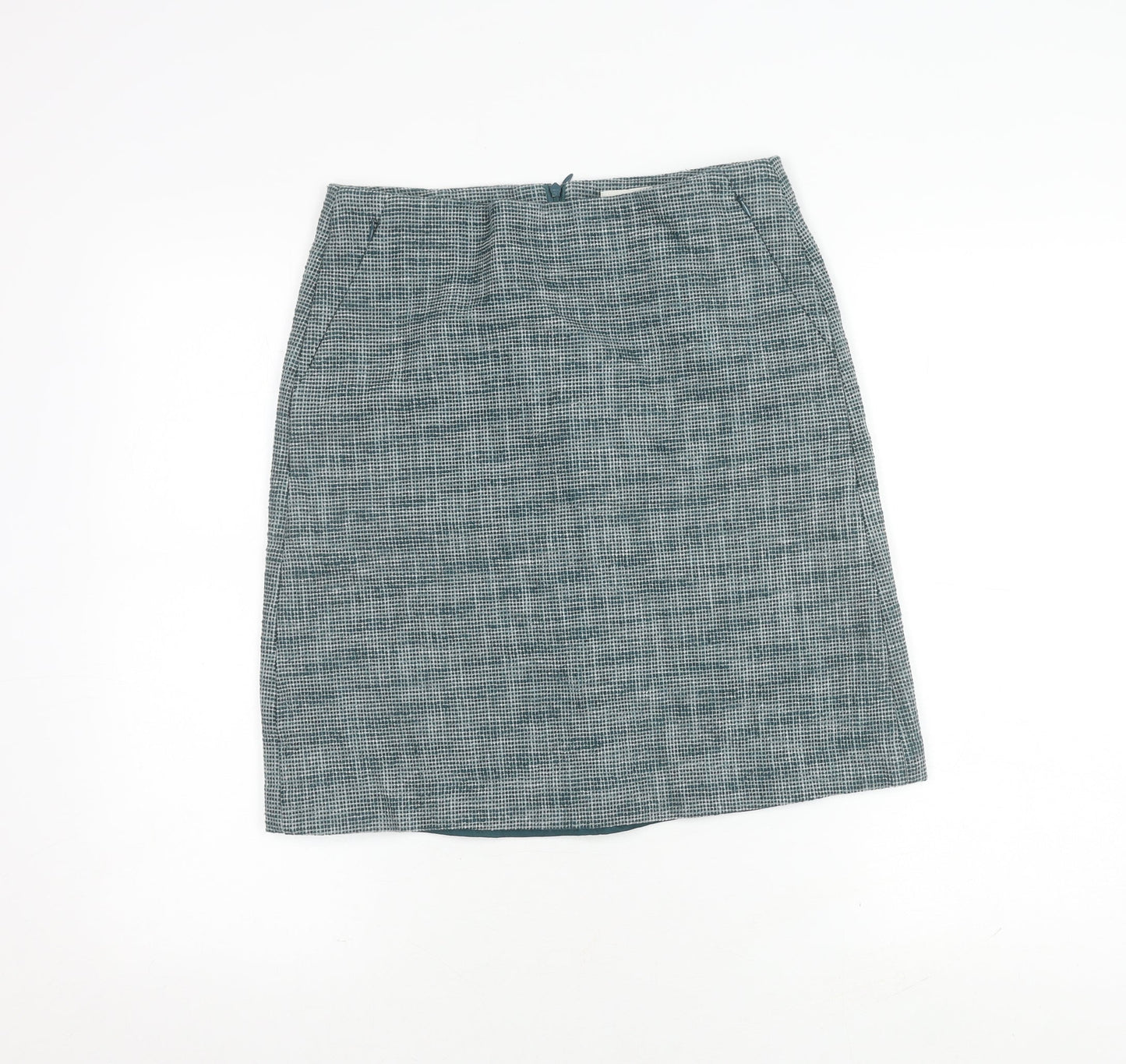 Collection by Lackrox Women's Blue Check Pencil Skirt, Size 6