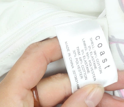 Coast Women's Floral Cropped Top - Size 14, Multicoloured