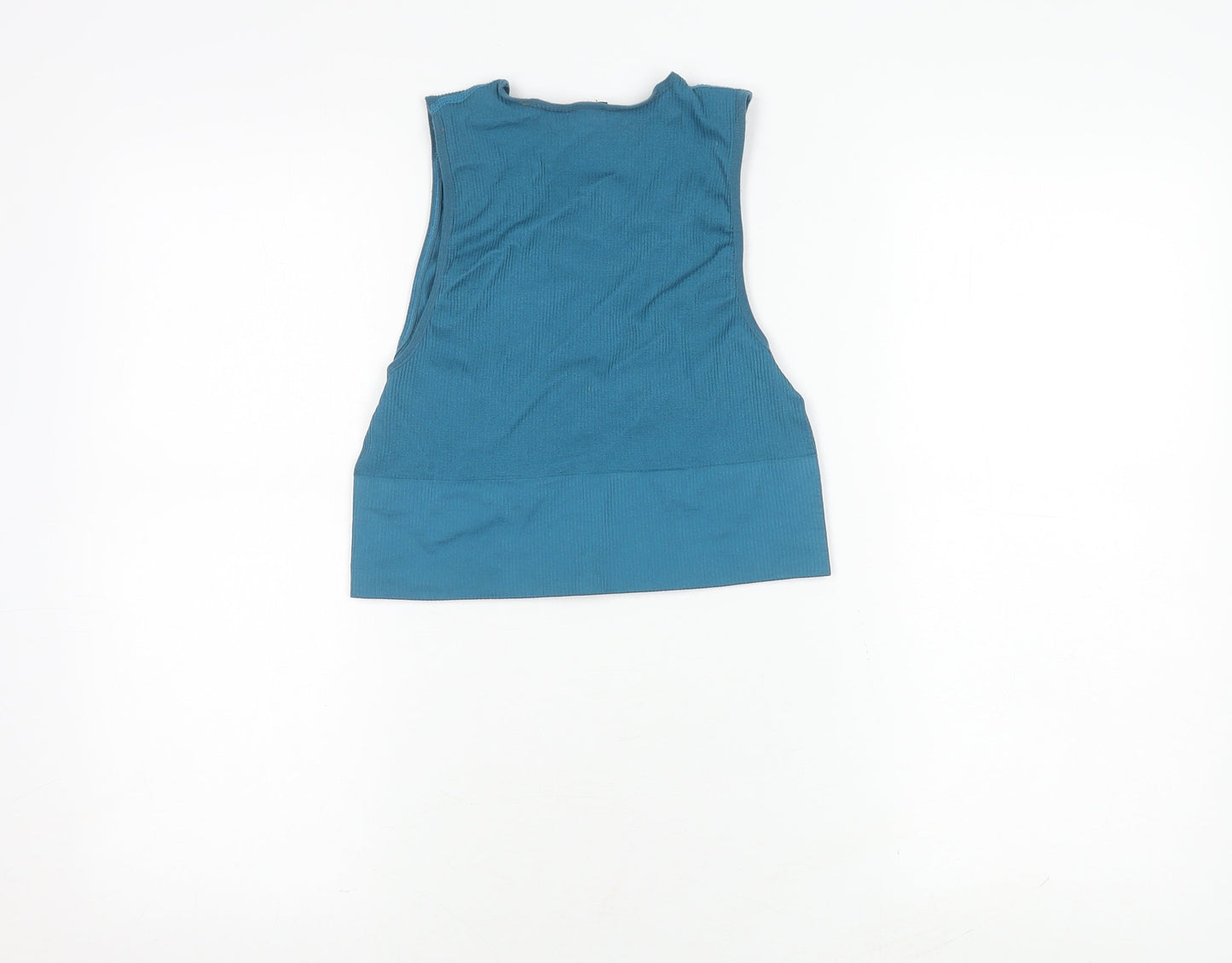 Womens UK Size L Urban Outfitters Blue Cropped Tank