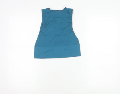 Womens UK Size L Urban Outfitters Blue Cropped Tank