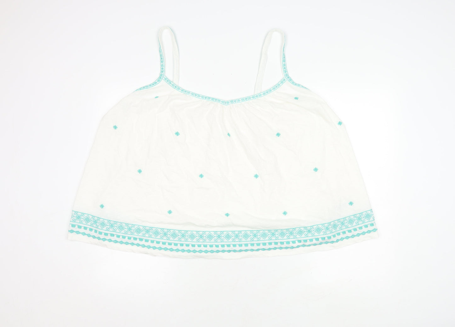 Marks and Spencer Women Ivory Embroidered Camisole Size 20
