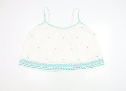 Marks and Spencer Women Ivory Embroidered Camisole Size 20
