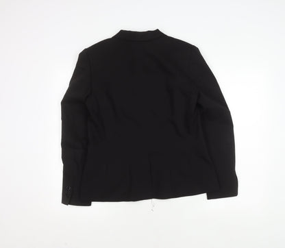 H&M Women's Black Suit Jacket, Size 14, Single-Breasted