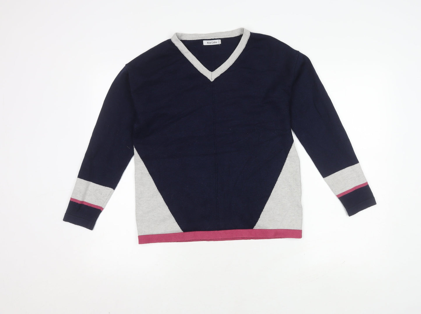 Womens UK Size 12 Alice Collins Multicoloured Pullover Jumper