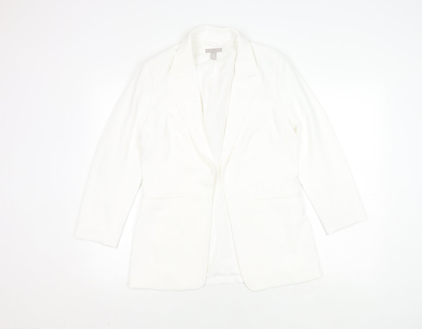 H&M Women's White Blazer Size 10 Elegant Classic