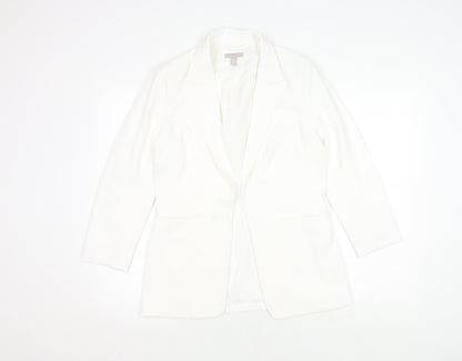 H&M Women's White Blazer Size 10 Elegant Classic
