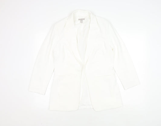 H&M Women's White Blazer Size 10 Elegant Classic