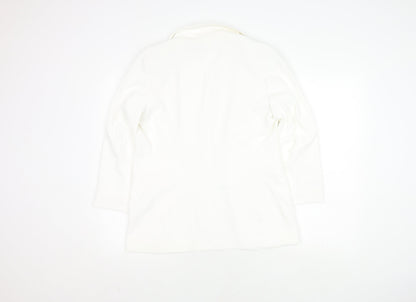 H&M Women's White Blazer Size 10 Elegant Classic