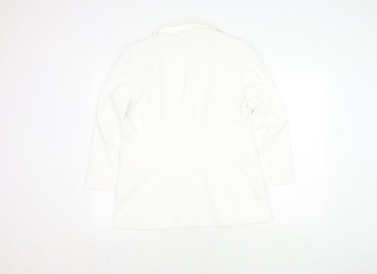 H&M Women's White Blazer Size 10 Elegant Classic