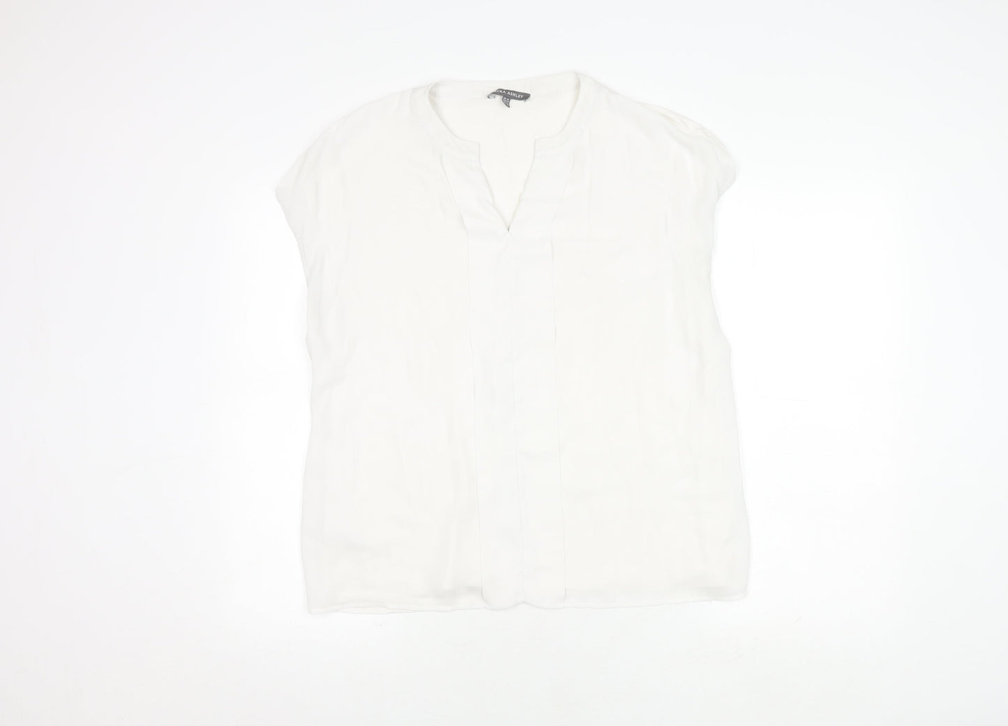 Laura Ashley Women's White Sleeveless Top UK 18