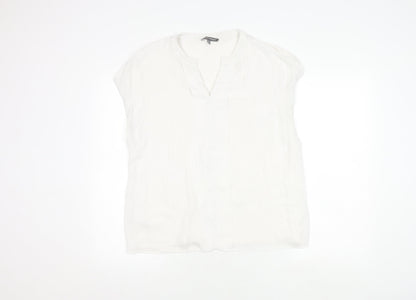 Laura Ashley Women's White Sleeveless Top UK 18