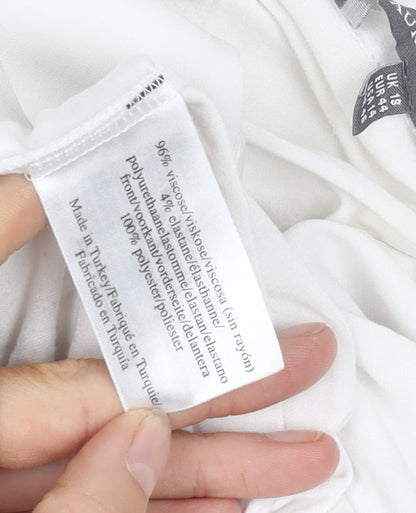 Laura Ashley Women's White Sleeveless Top UK 18