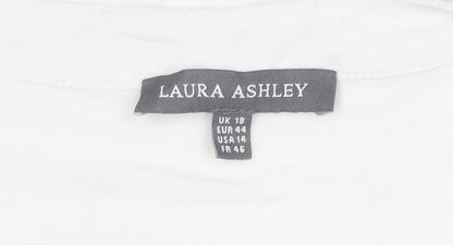 Laura Ashley Women's White Sleeveless Top UK 18