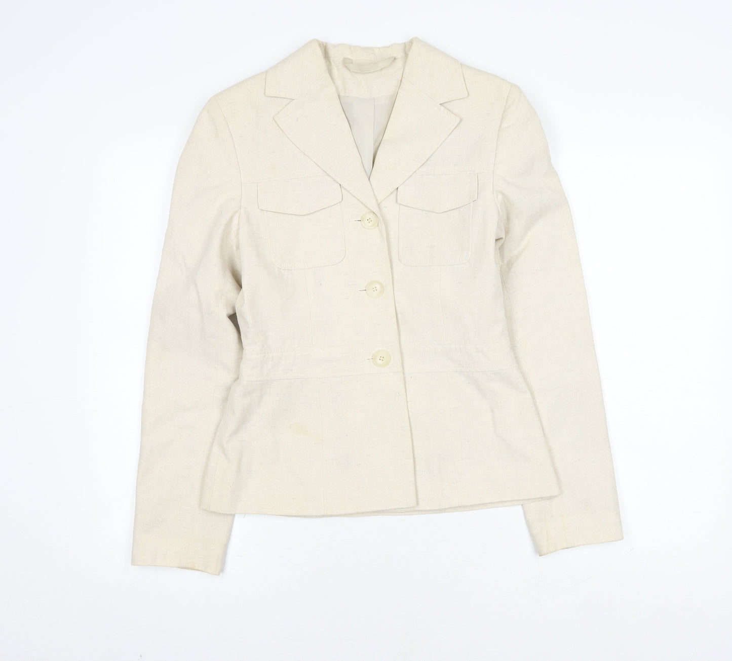Womens UK Size 8 Bay Regular Ivory Blazer