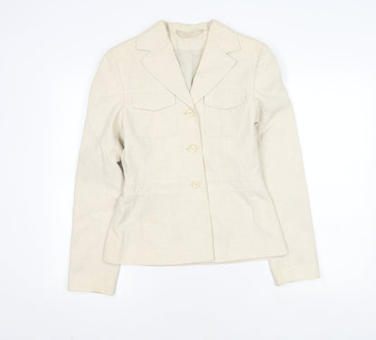 Womens UK Size 8 Bay Regular Ivory Blazer