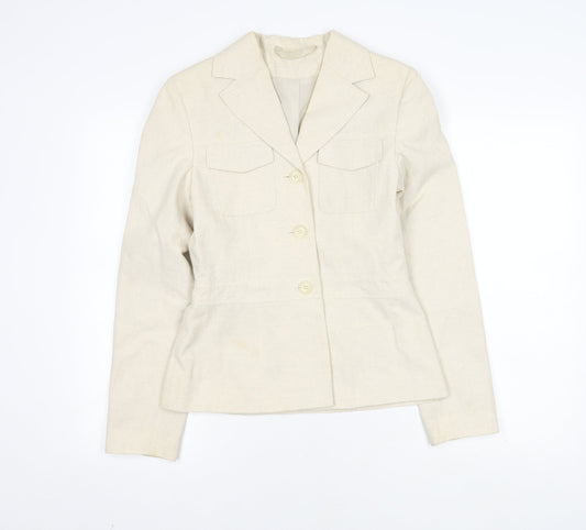 Womens UK Size 8 Bay Regular Ivory Blazer