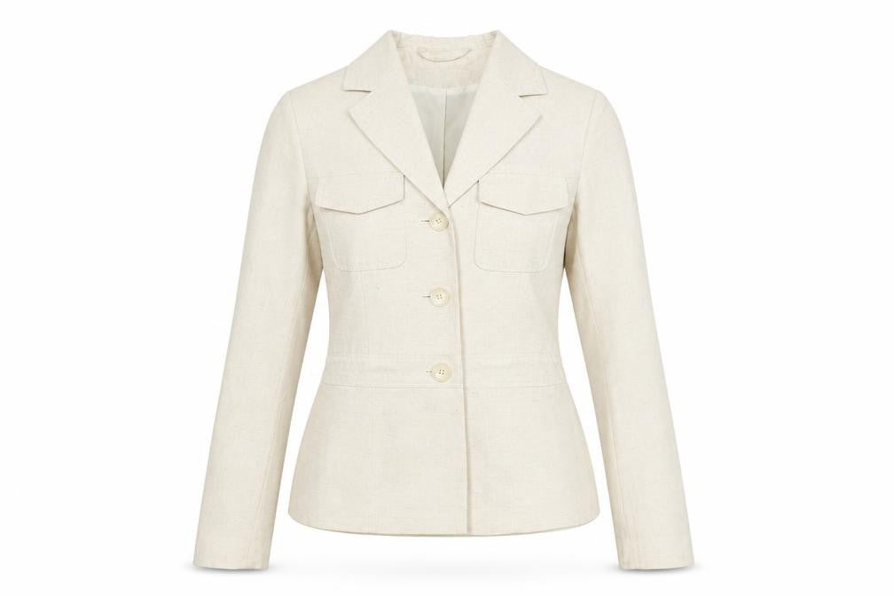 Womens UK Size 8 Bay Regular Ivory Blazer