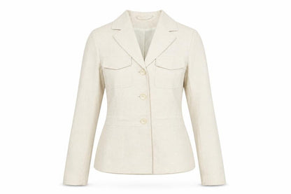 Womens UK Size 8 Bay Regular Ivory Blazer