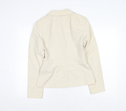 Womens UK Size 8 Bay Regular Ivory Blazer