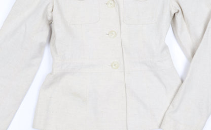 Womens UK Size 8 Bay Regular Ivory Blazer