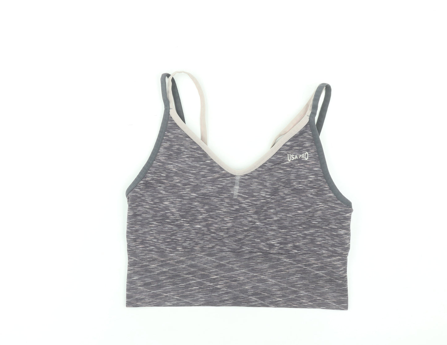USA Pro Women's Grey Camisole Top M - Stretch Cropped