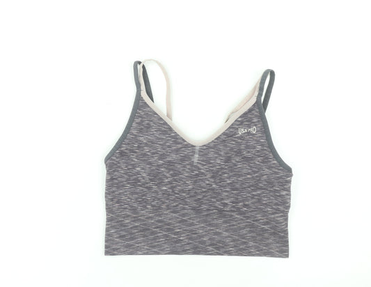USA Pro Women's Grey Camisole Top M - Stretch Cropped
