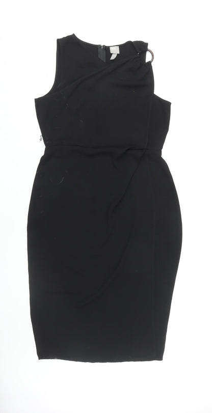 ASOS Women's Black Sleeveless Sheath Dress Size 14