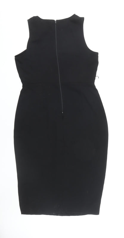 ASOS Women's Black Sleeveless Sheath Dress Size 14