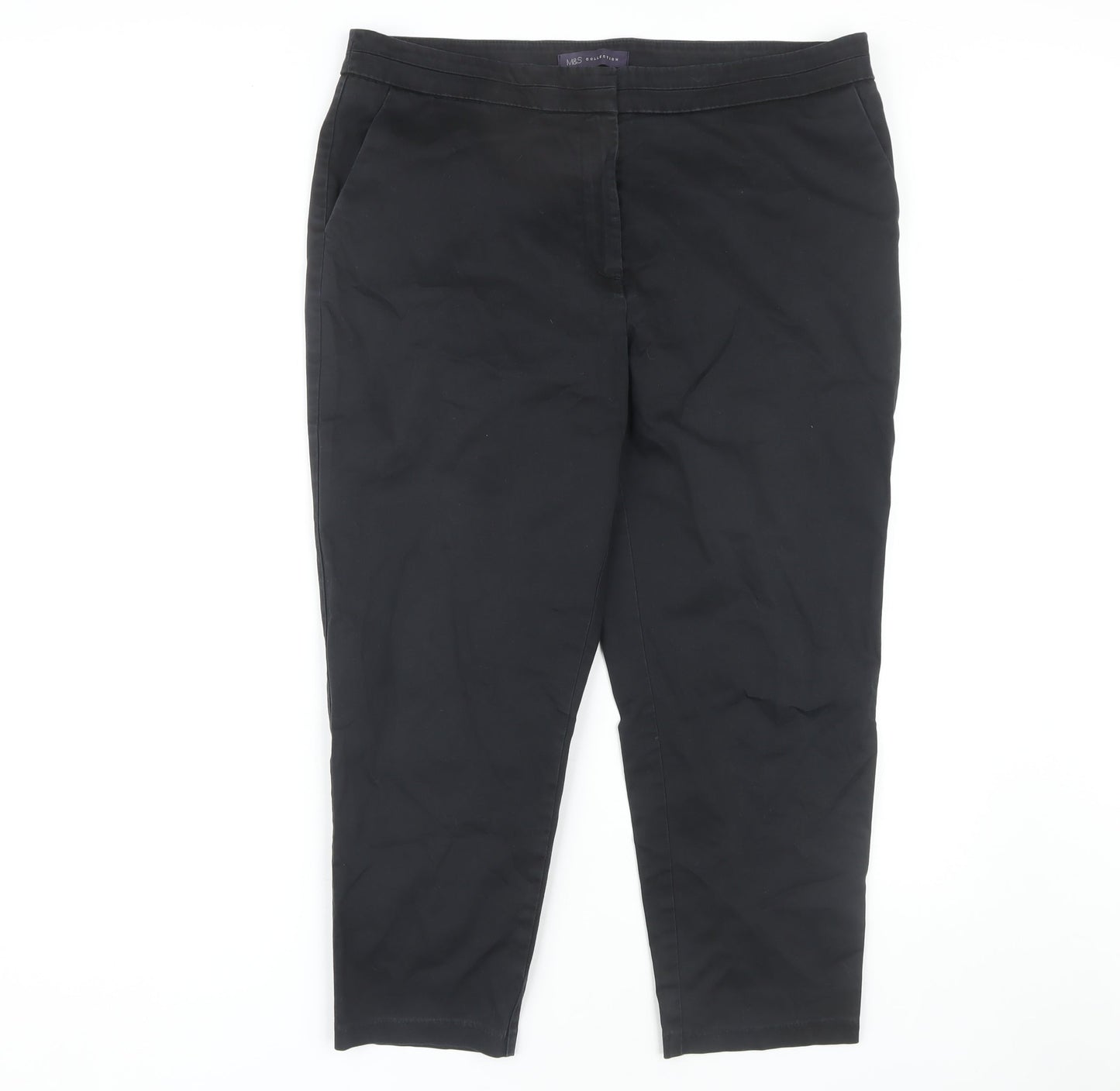 Womens UK Size 16 Marks and Spencer   Black Trousers