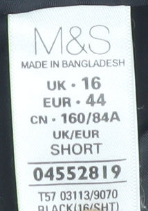Womens UK Size 16 Marks and Spencer   Black Trousers