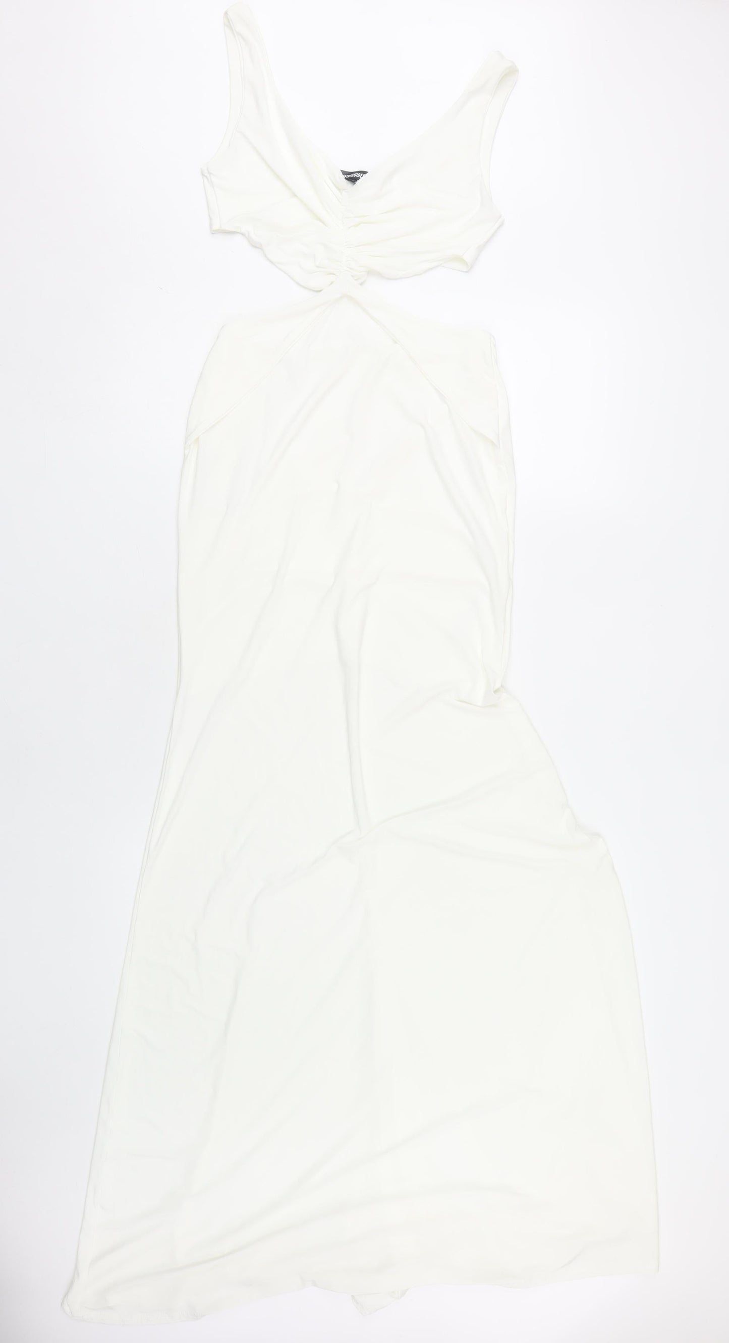 Missguided Women's White Long Bodycon Dress Size 10