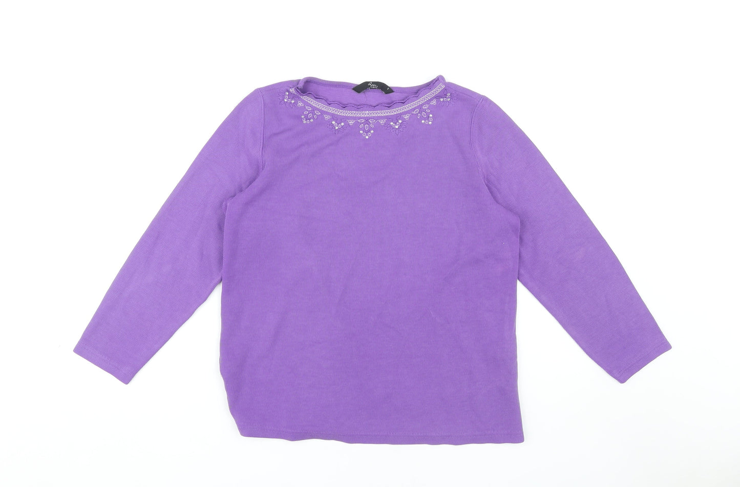 Womens UK Size S Bm casual Purple Basic Blouse
