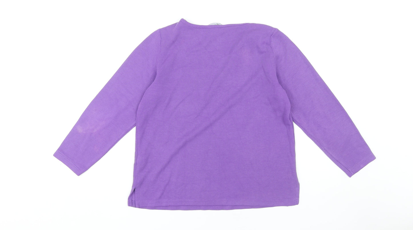 Womens UK Size S Bm casual Purple Basic Blouse