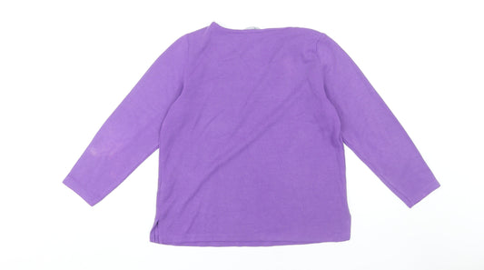 Womens UK Size S Bm casual Purple Basic Blouse