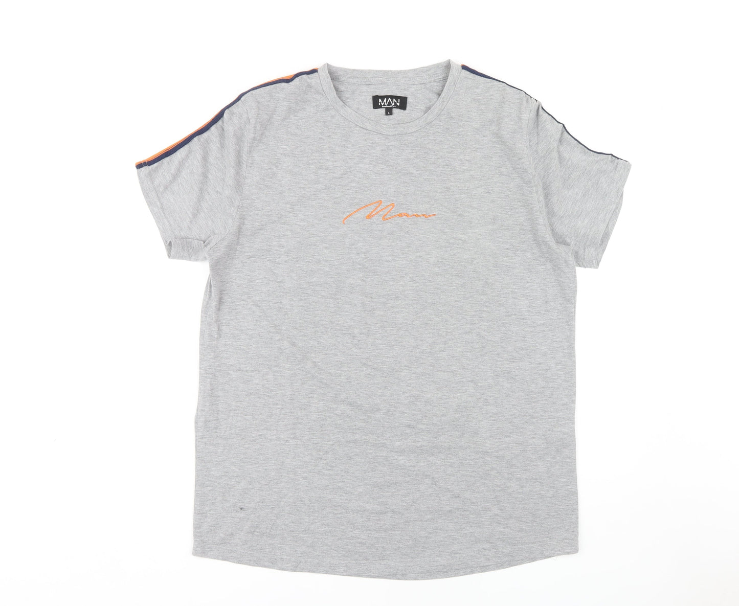 Mens UK Size L BoohooMAN Grey  T-Shirt