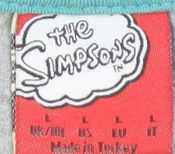 The Simpsons Men's Grey Cartoon T-Shirt L