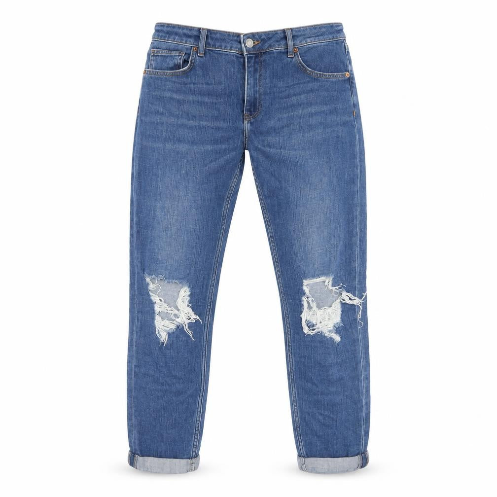 Womens UK Size 32 Topshop Regular Fit Straight Blue Jeans