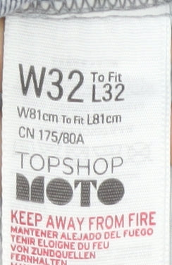 Topshop Women's Blue Straight Jeans W32 L32