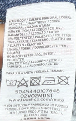 Topshop Women's Blue Straight Jeans W32 L32