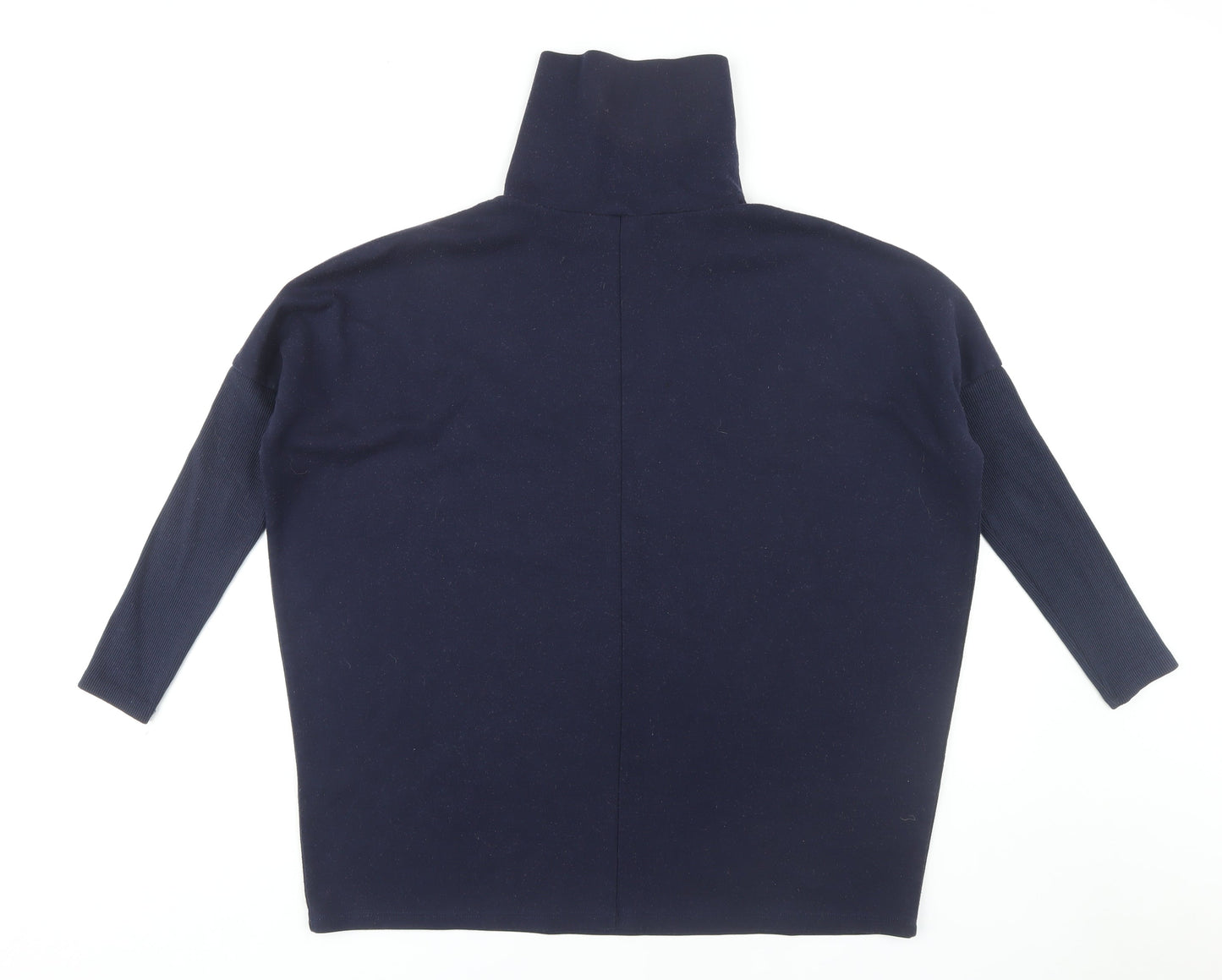 Warehouse Women's Blue Roll Neck Pullover Jumper