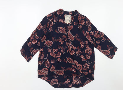 M&Co Women's Multicoloured Paisley Blouse Size 12