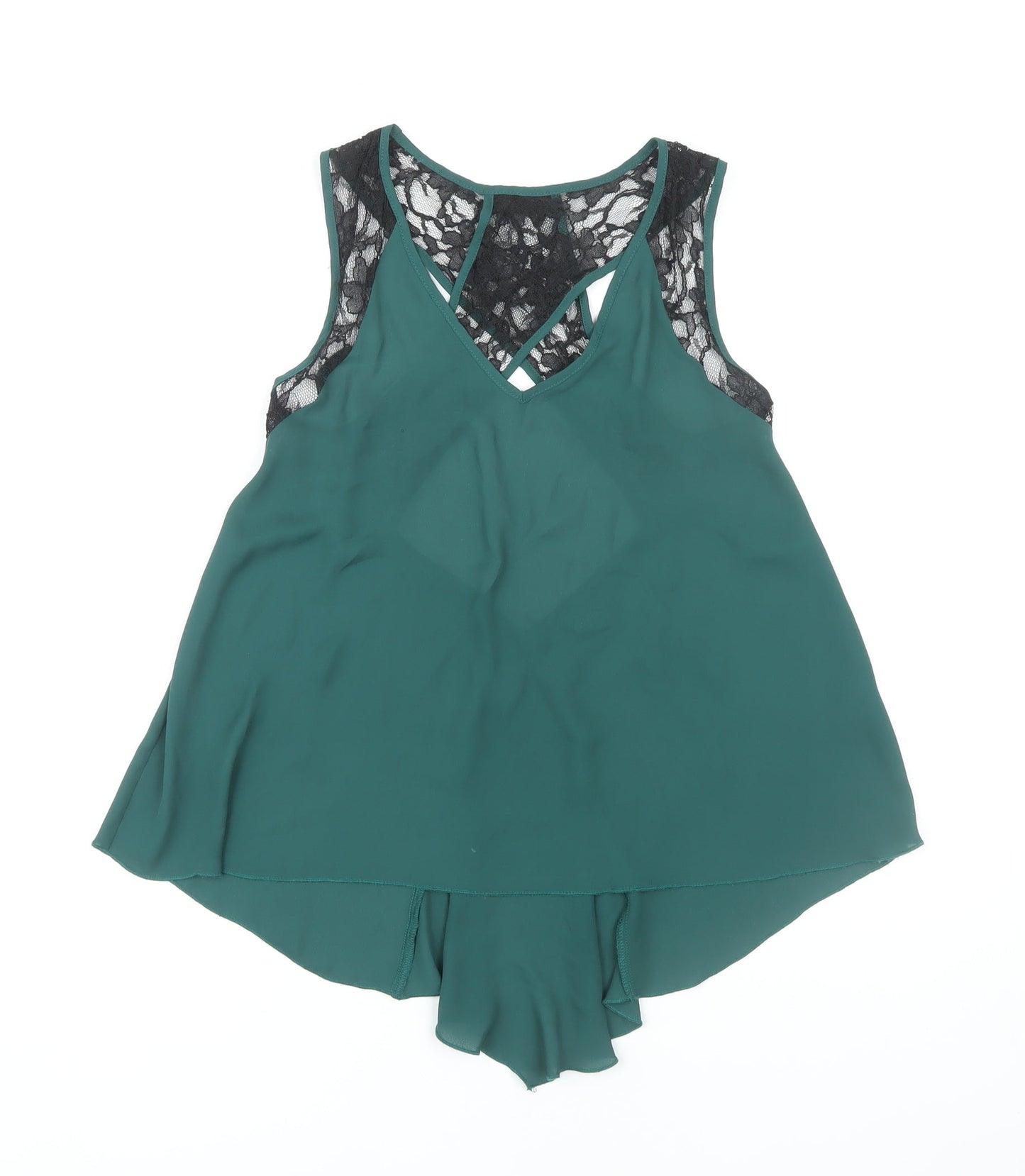 Womens UK Size 8 ASOS Green Camisole Blouse