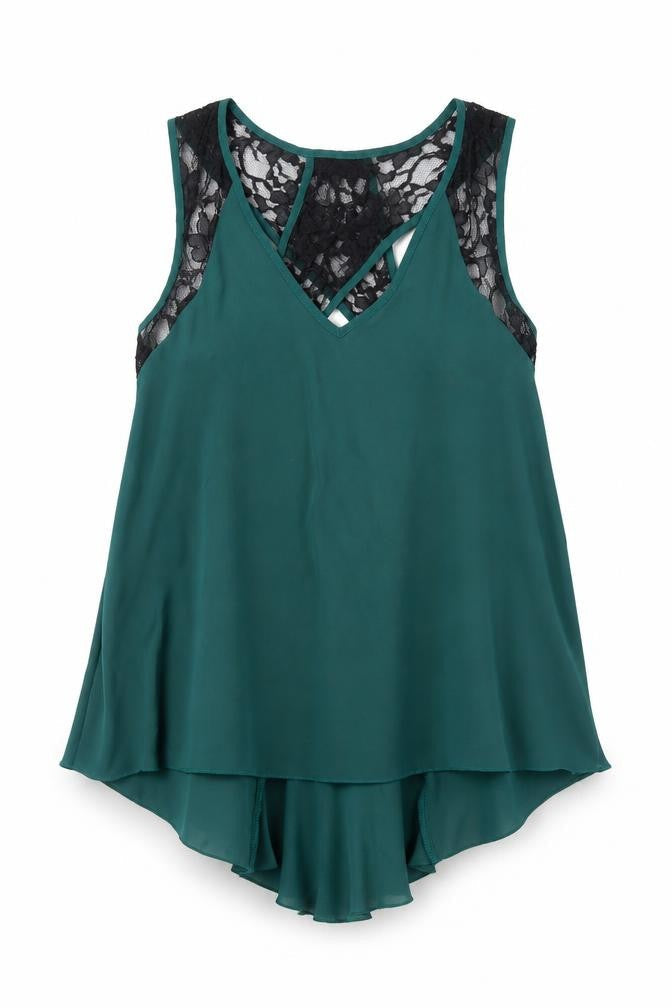 Womens UK Size 8 ASOS Green Camisole Blouse