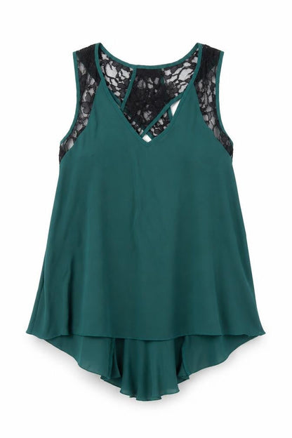 Womens UK Size 8 ASOS Green Camisole Blouse