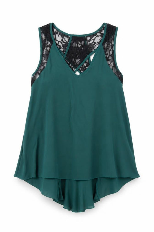 Womens UK Size 8 ASOS Green Camisole Blouse
