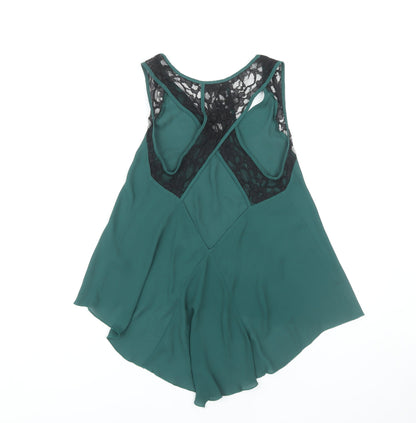 Womens UK Size 8 ASOS Green Camisole Blouse